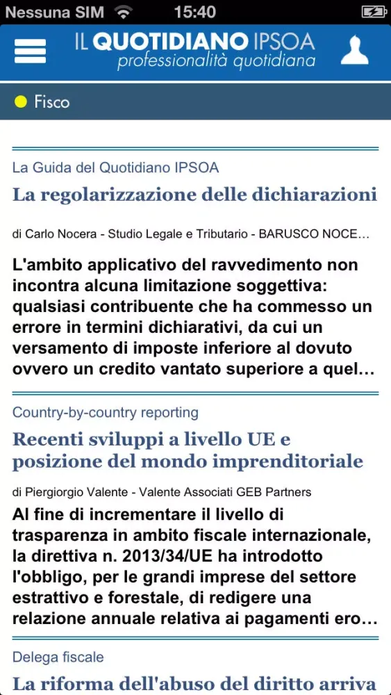 ภาพหน้าจอของ Il Quotidiano IPSOA
