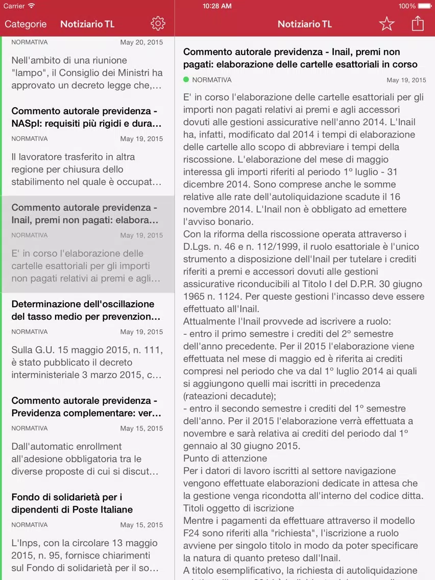Notiziario TL iPad  Screenshots