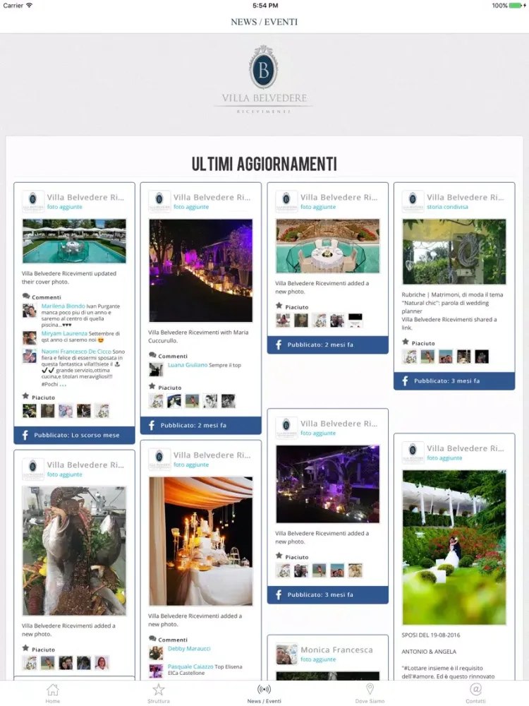Zrzuty ekranu Villa Belvedere Ricevimenti iPad 