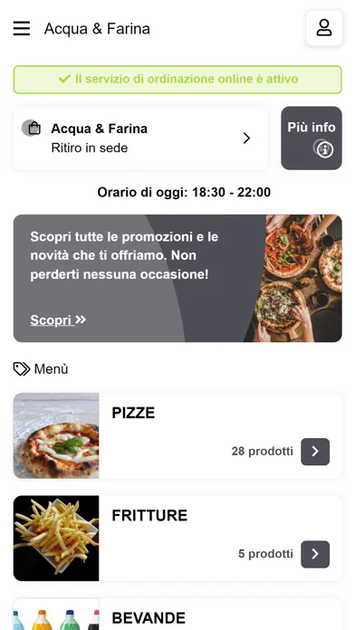 Tangkapan layar Acqua & Farina APP