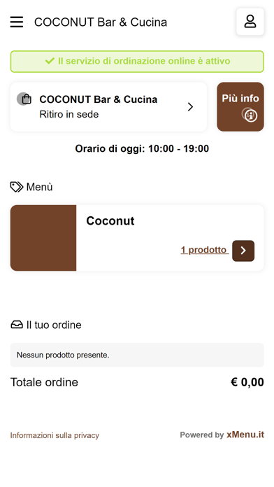 Tangkapan skrin COCONUT Bar & Cucina