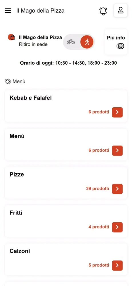 Tangkapan layar Il Mago della Pizza