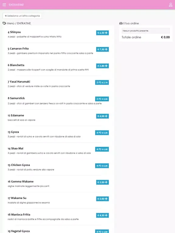 Zrzuty ekranu Kata Sushi Genova iPad 