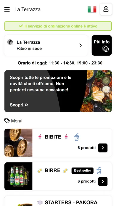 La Terrazza APP Ekran Görüntüleri