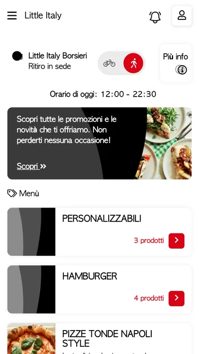 Little Italy App Screenshots