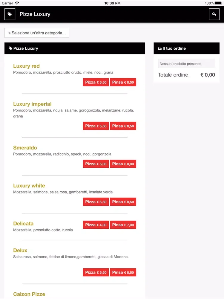 Capturas de pantalla de Luxury One Pizza iPad 
