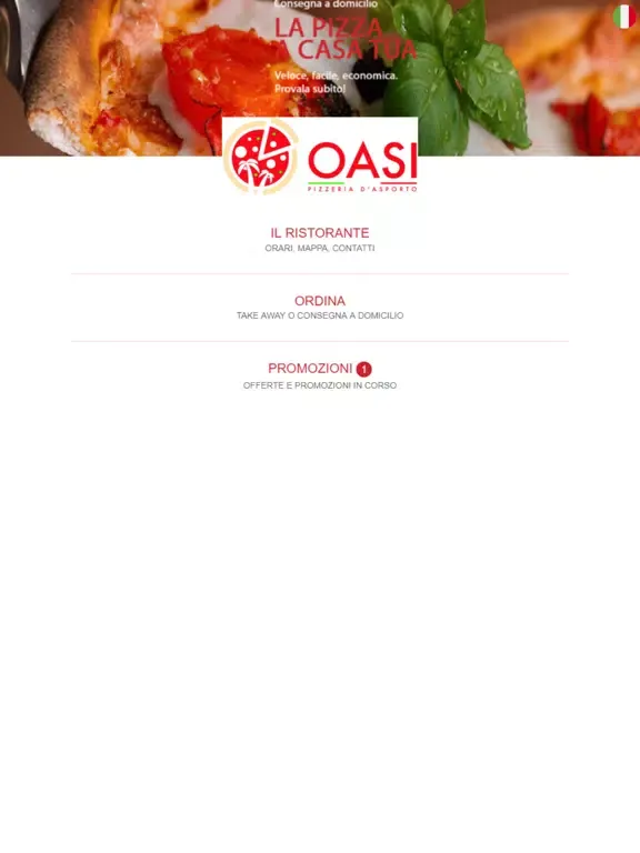 Oasi Pizza iPad  Screenshots