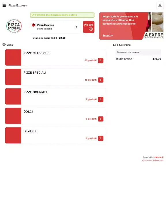 Pizza Express App iPad 应用截图