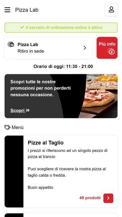 Tangkapan skrin Pizza Lab