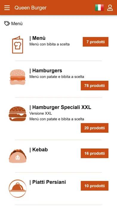 Queen Burger app स्क्रीनशॉट