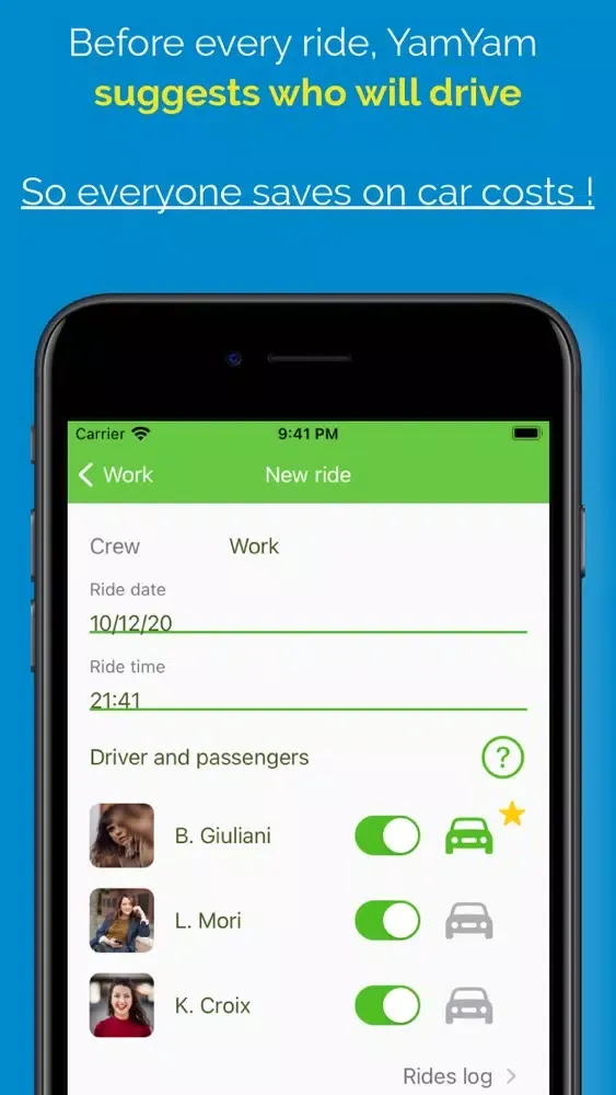 YamYam Carpooling স্ক্রিনশট
