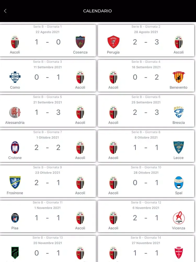Ascoli Calcio 1898 Spa iPad  Screenshots
