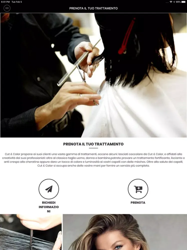 تصاویر Cut & Color Parrucchieri iPad 