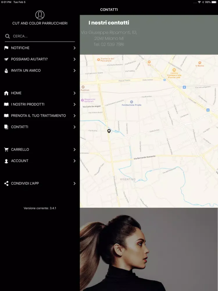 تصاویر Cut & Color Parrucchieri iPad 