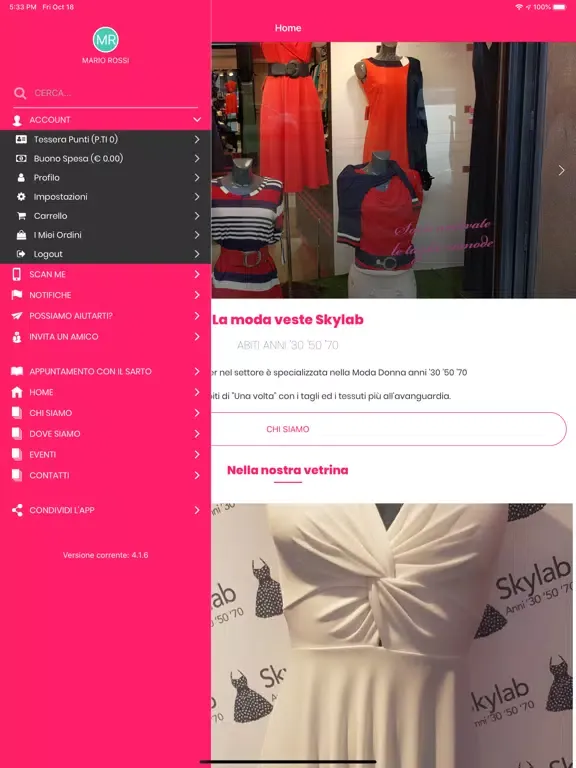 Ảnh chụp màn hình của Skylab Milano iPad 