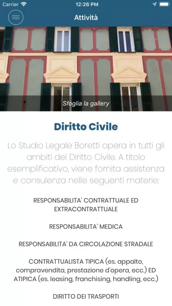 Zrzuty ekranu Studio Legale Boretti