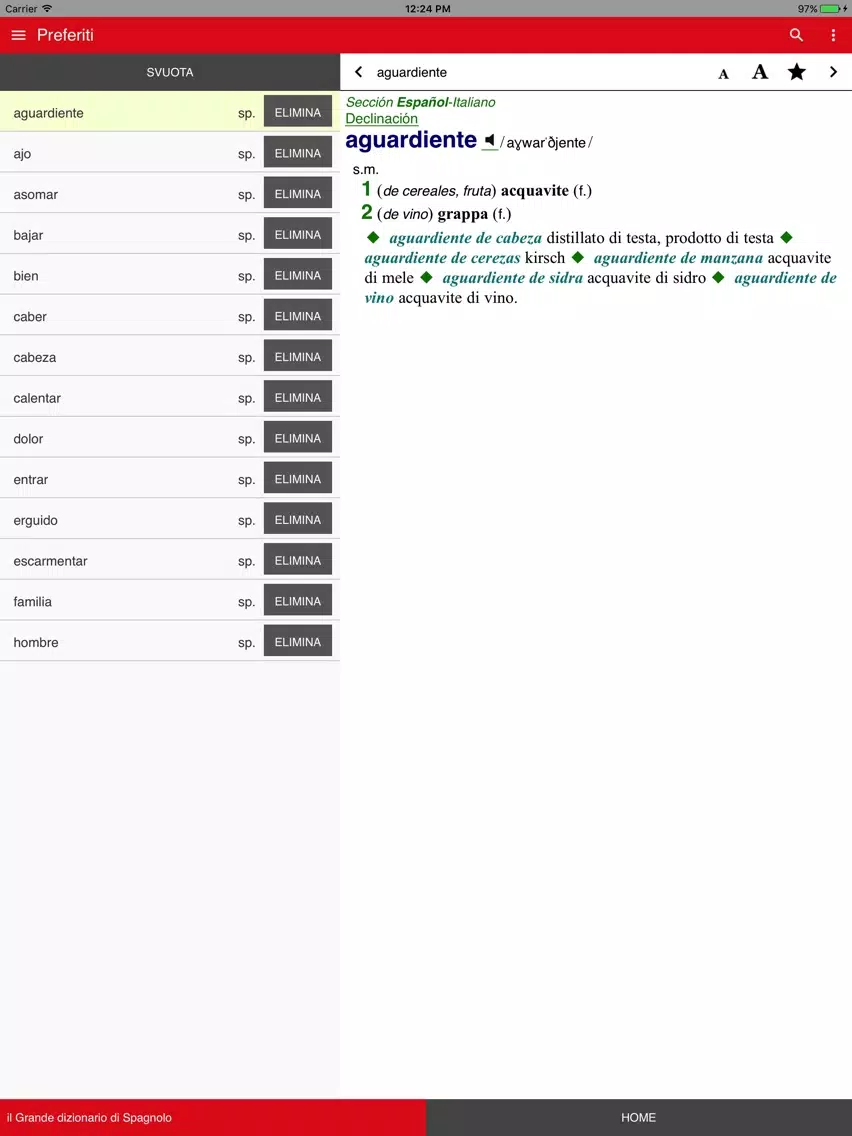 Zrzuty ekranu Grande dizionario di Spagnolo iPad 