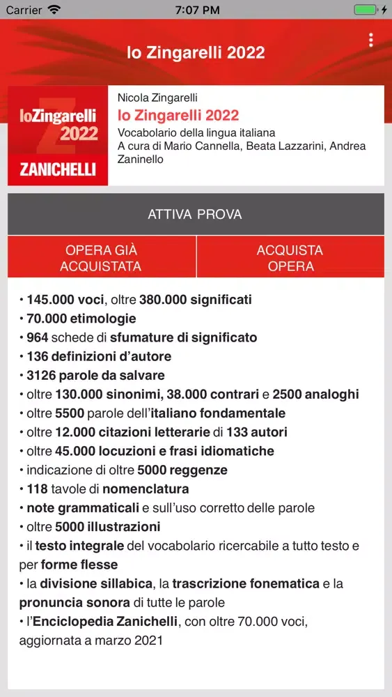 lo Zingarelli 2022 سکرین شاٹس