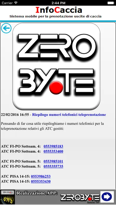 Info Caccia Screenshots