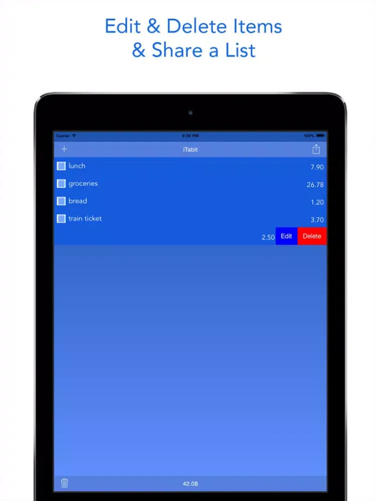 Tab It Up with iTabIt iPad  سکرین شاٹس