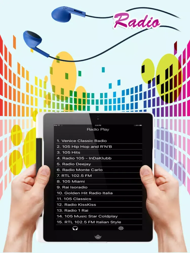 Italian Radios - Top Stazioni Hits musica Italy iPad  Screenshots