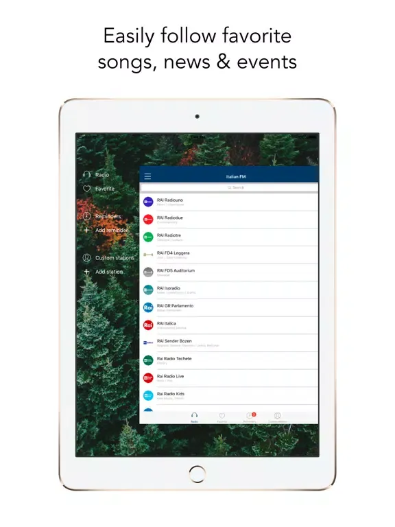 Italian FM - radio italiana iPad 应用截图