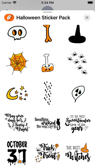 Halloween Night Party Stickers Screenshots