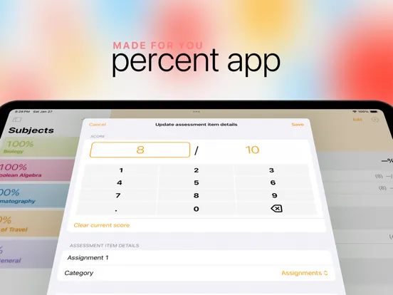 Grade Calculator iPad  Ekran Görüntüleri