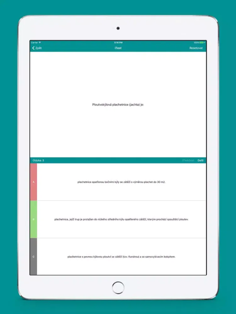Plachetnice - iTest iPad  স্ক্রিনশট