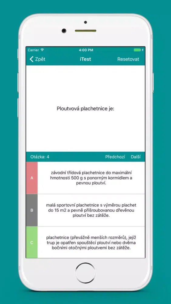 Plachetnice - iTest স্ক্রিনশট