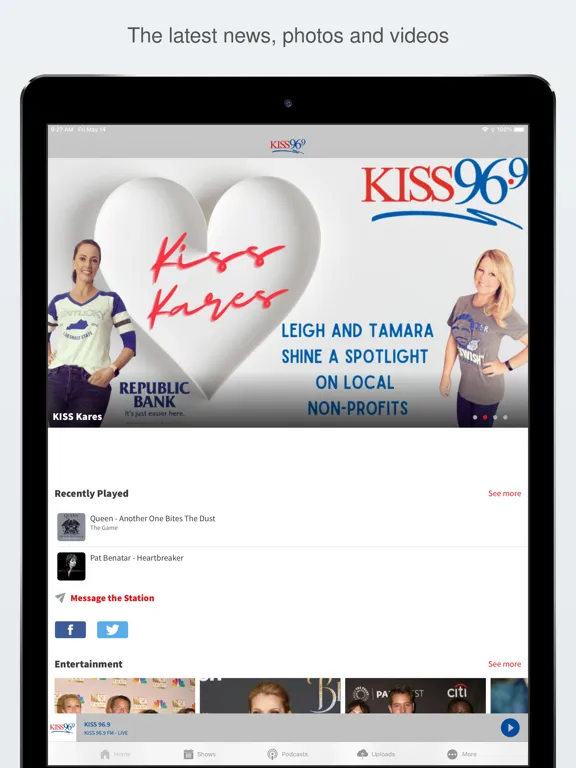 Ảnh chụp màn hình của KISS 96.9 iPad 