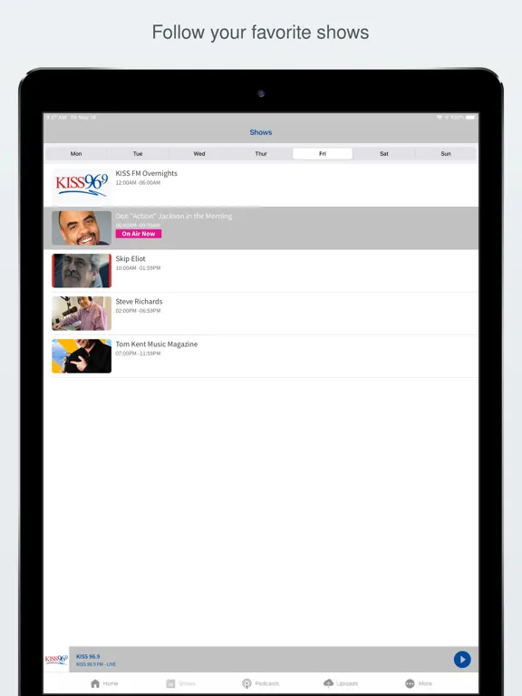 Ảnh chụp màn hình của KISS 96.9 iPad 