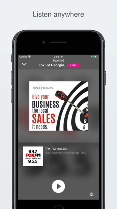FOX-FM Macon 94.7 95.5 FM应用截图