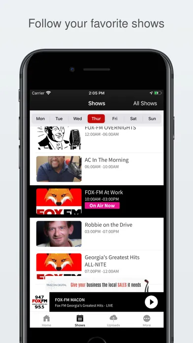FOX-FM Macon 94.7 95.5 FM应用截图