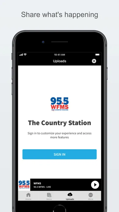 95.5 WFMS स्क्रीनशॉट