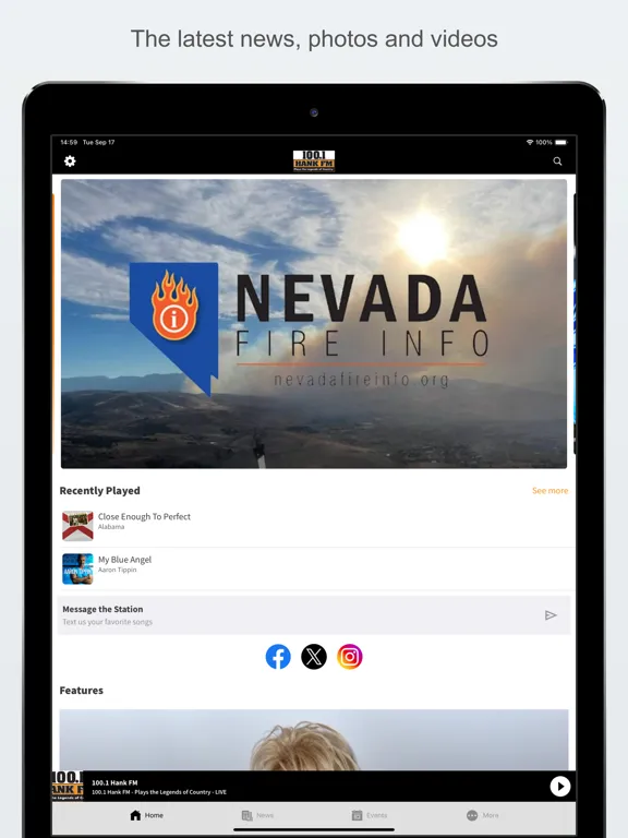 100.1 Hank FM iPad  سکرین شاٹس
