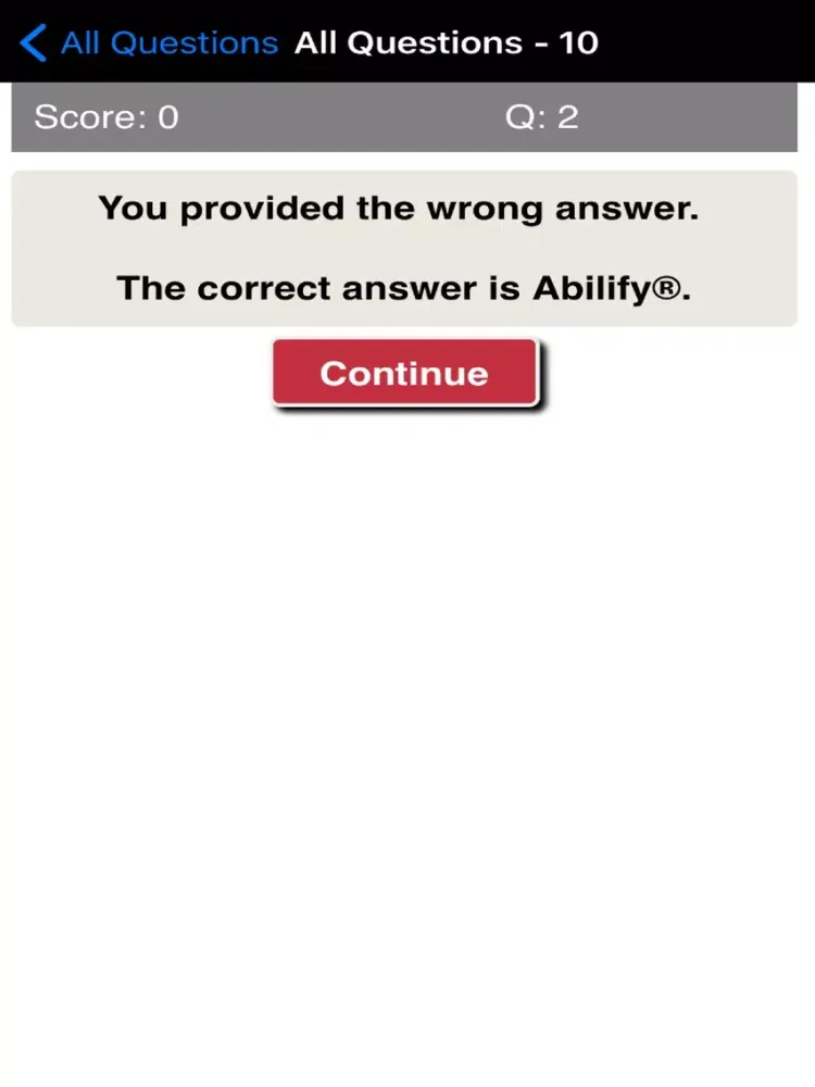 Ảnh chụp màn hình của Top 100 Drugs Quiz iPad 
