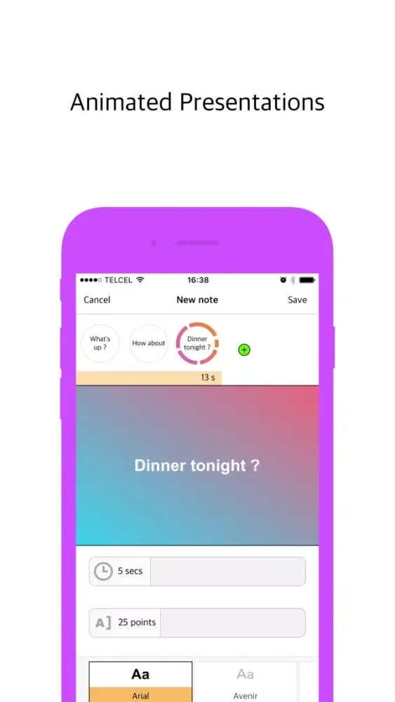 Punky Notes: Cool animated notes and presentations স্ক্রিনশট