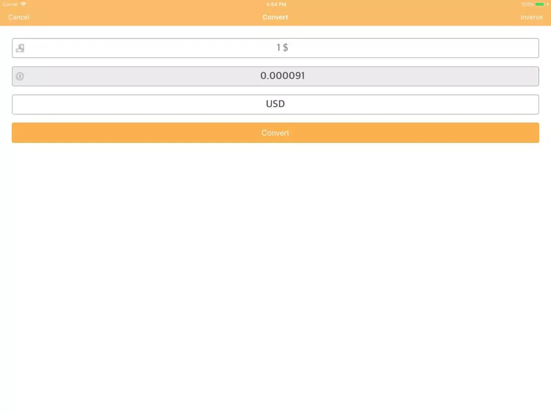 Zrzuty ekranu Bitcoin price and Converter iPad 