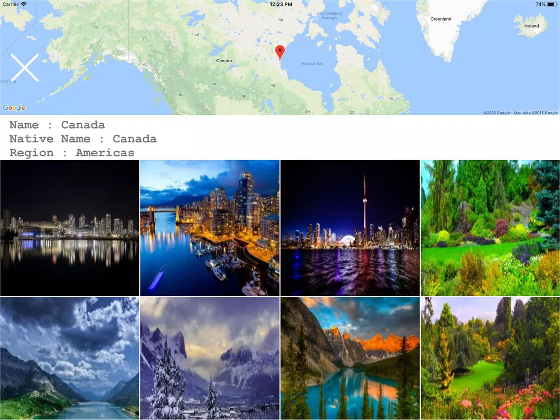 List Countries info iPad  سکرین شاٹس