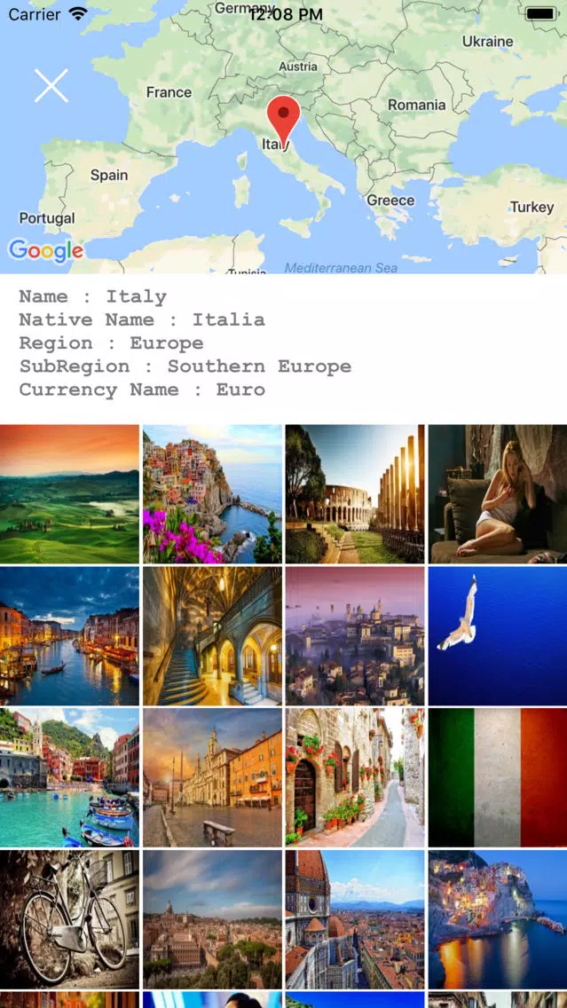 List Countries info سکرین شاٹس