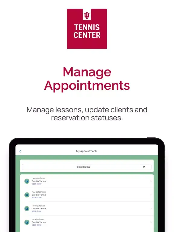 Capturas de pantalla de IU Tennis Center iPad 