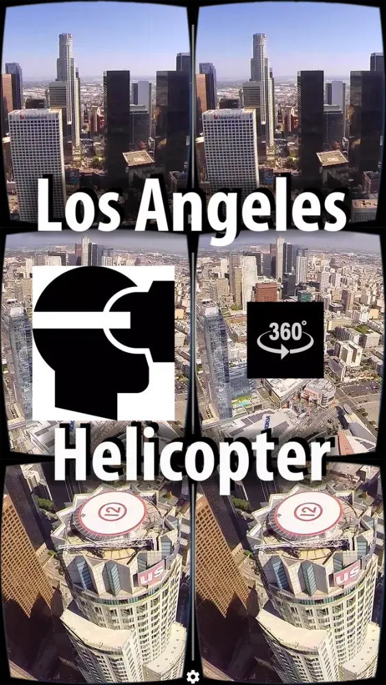 Capturas de tela do VR Los Angeles Helicopter Flight - Virtual Reality 360 L.A.