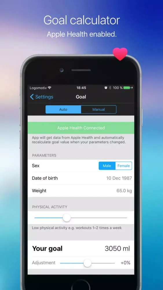 YourWater Free — your water balance & hydration tracker Screenshots