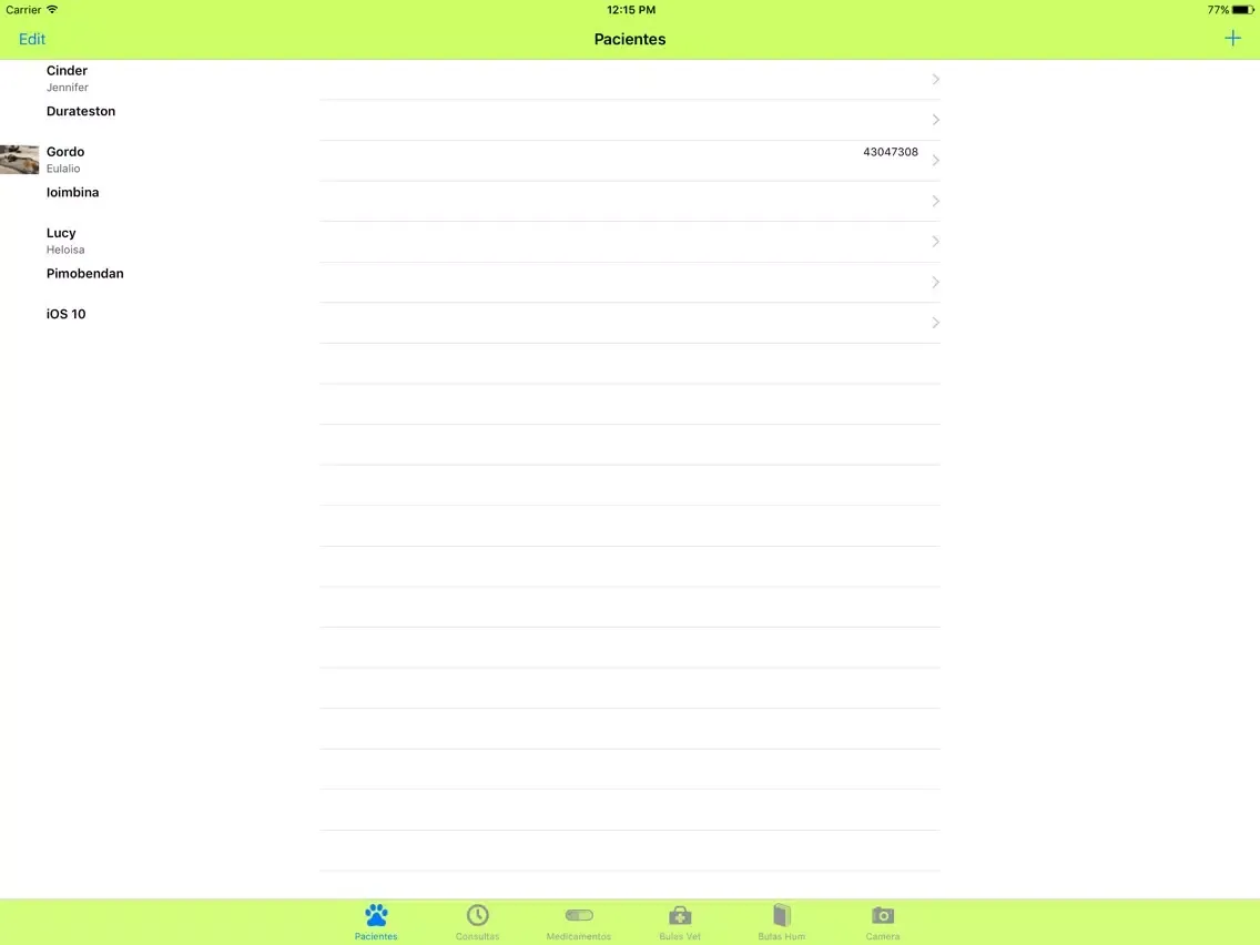Capturas de pantalla de Vet Medicamentos & Pacientes iPad 