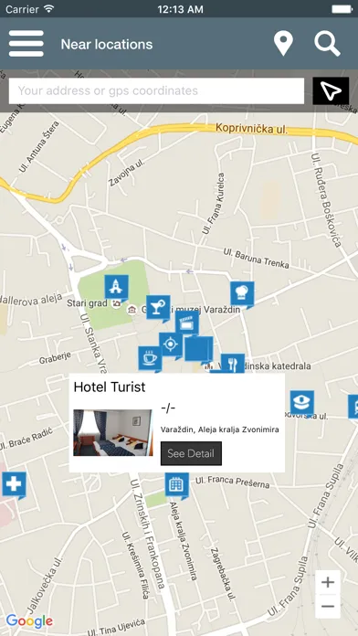 Ảnh chụp màn hình của City Guide App Varaždin