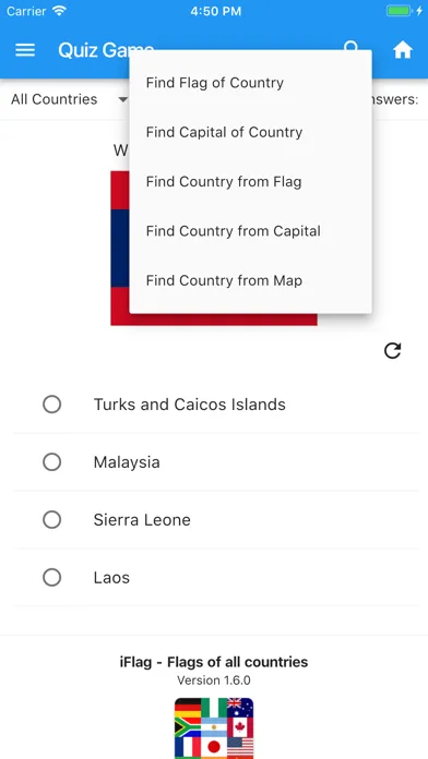 Tangkapan skrin iFlag - Learn world flags