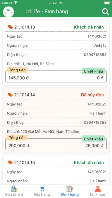 Скриншоты iziLife Cộng tác viên