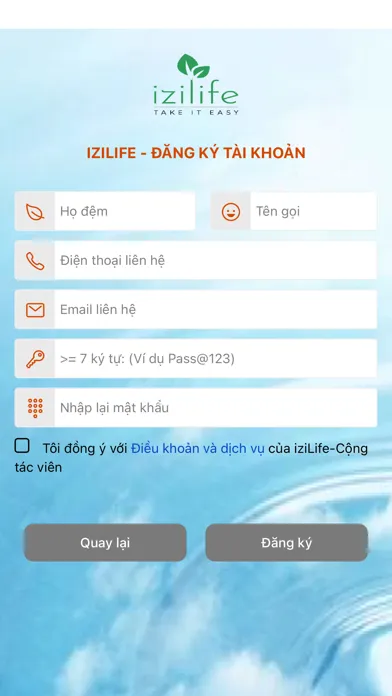 Скриншоты iziLife Cộng tác viên
