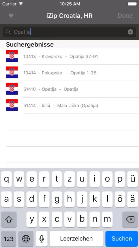 Скриншоты izip Croatia poštanski broj